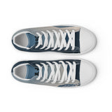 Custom Men’s High Top Canvas Shoes (Mountain) - Add your Aircraft