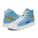 Custom Men’s High Top Canvas Shoes - Add your Aircraft