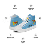 Custom Men’s High Top Canvas Shoes - Add your Aircraft