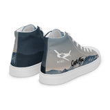Custom Men’s High Top Canvas Shoes (Mountain) - Add your Aircraft
