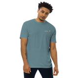 Custom Airplane Men’s Premium Heavyweight Embroidered T-shirt