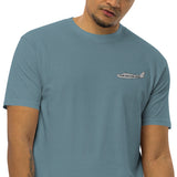 Custom Airplane Men’s Premium Heavyweight Embroidered T-shirt