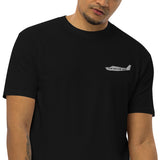 Custom Airplane Men’s Premium Heavyweight Embroidered T-shirt