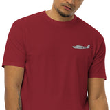 Custom Airplane Men’s Premium Heavyweight Embroidered T-shirt