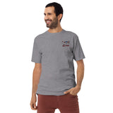 Custom Airplane Men’s Premium Heavyweight Embroidered T-shirt