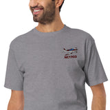 Custom Airplane Men’s Premium Heavyweight Embroidered T-shirt