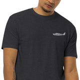 Custom Airplane Men’s Premium Heavyweight Embroidered T-shirt