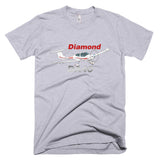 Diamond DA-40 (Red/Silver) Airplane T-shirt- Personalized with N#