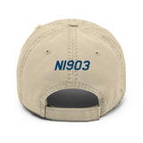 Airplane Embroidered Distressed Cap (AIRALJ897-YB1) - Personalized with Your N#