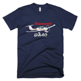 Diamond DA-40 (Red/Silver) Airplane T-shirt- Personalized with N#