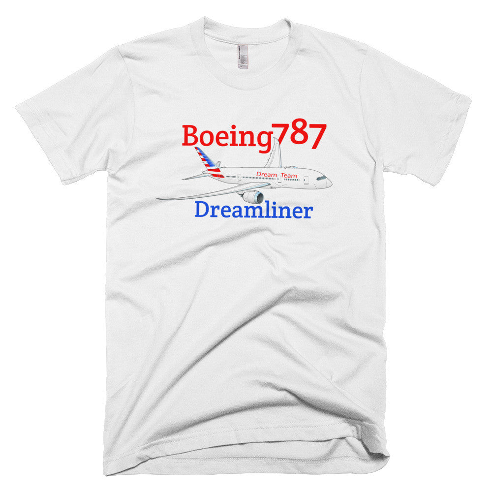 Boeing 787 Dreamliner "Dream Team" Airplane T-shirt - Personalized with N#