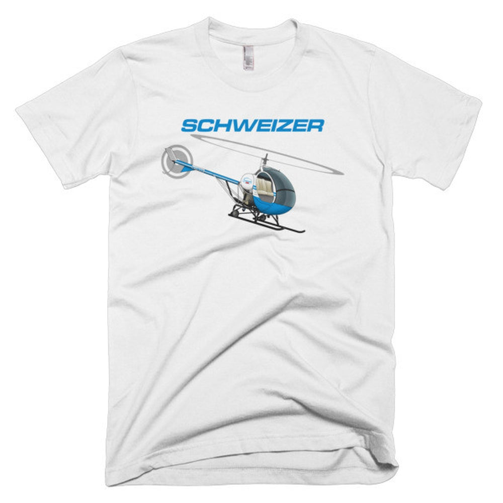 Schweizer 300 CBI (Blue) Helicopter T-shirt - Personalized with Your N#