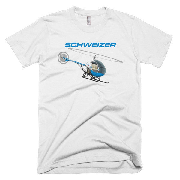 Schweizer 300 CBI (Blue) Helicopter T-shirt - Personalized with