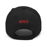 Airplane Embroidered Distressed Cap (AIR39ISR22-RB1) - Personalized with Your N#
