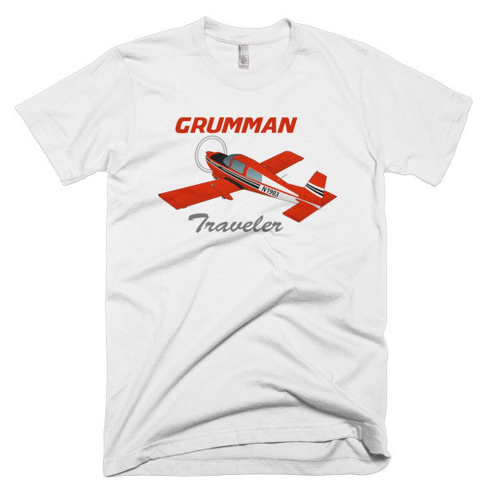 Grumman American AA-5 Traveler Airplane T-shirt - Personalized with Your N#