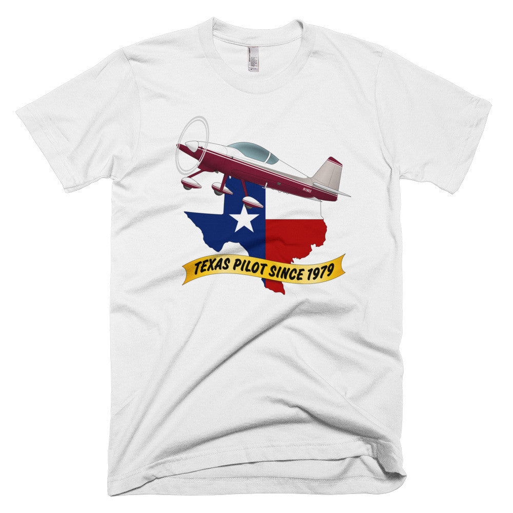 Texas Pilot Van's Aircraft RV-10 Airplane T-shirt - Personalized with N#