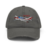 Airplane Embroidered Distressed Cap (AIR25CJLGM9B-R2) - Personalized