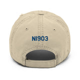 Airplane Embroidered Distressed Cap (AIR1M98LJ-B2) - Personalized with Your N#