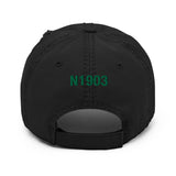 Airplane Embroidered Distressed Cap (AIRG9G3L2J3-YB1) - Personalized with Your N#