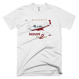 Mooney M20R Ovation 2 (Maroon) Airplane T-shirt - Personalized with Your N#