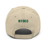 Airplane Embroidered Distressed Cap (AIRG9G3L2J3-YB1) - Personalized with Your N#
