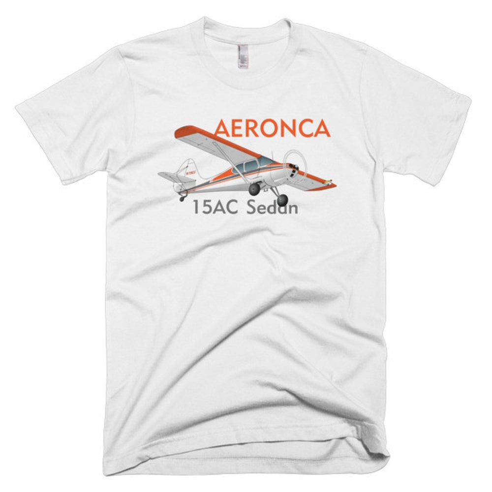 Aeronca 15AC Sedan (Orange) Airplane T-Shirt - Personalized with Your N#