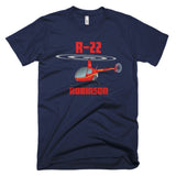 Robinson R22 (Red) Helicopter T-shirt - Personalized with Your N#