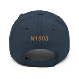 Airplane Embroidered Distressed Cap (AIR35JJ210A-YB1) - Personalized with Your N#