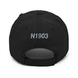Airplane Embroidered Distressed Cap (AIRG9G15I600-BS1) - Personalized with Your N#