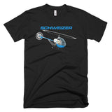 Schweizer 300 CBI (Blue) Helicopter T-shirt - Personalized with Your N#