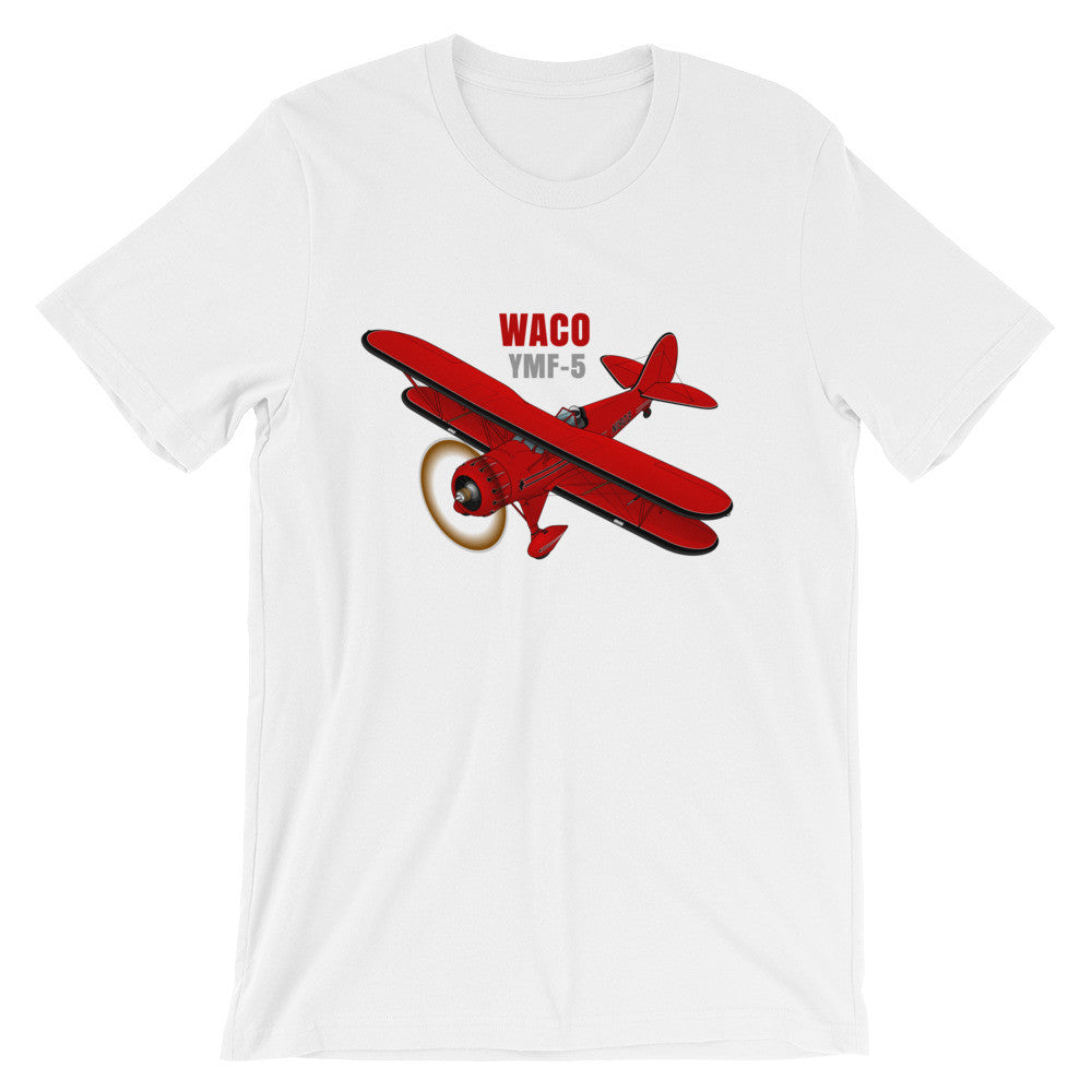 Waco YM-5 (Red/Black) Airplane T-shirt - Personalized with N#