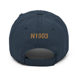 Airplane Embroidered Distressed Cap (AIRIF33FD114A-BG1) - Personalized with Your N#