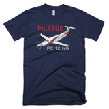 Pilatus PC-12 NG (Red/Black) Airplane T-shirt - Personalized with Your N#