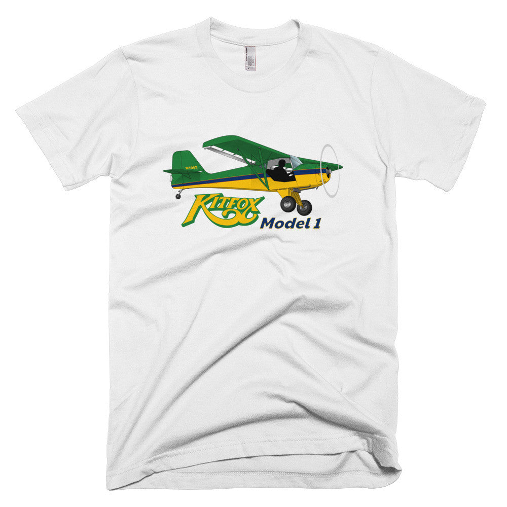 Kitfox Model 1 (Green/Yellow) Airplane T-shirt - Personalized with N#