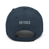 Airplane Embroidered Distressed Cap (AIRG9G15I600-BS1) - Personalized with Your N#