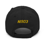 Airplane Embroidered Distressed Cap (AIR35JJ177-Y1) - Personalized with Your N#