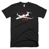 Learjet 31A (Gold) Airplane T-shirt - Personalized with Your N#