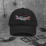 Airplane Embroidered Distressed Cap (AIR25CJLGM9B-R2) - Personalized