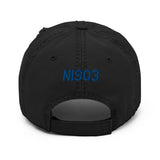 Airplane Embroidered Distressed Cap (AIR2552FES35-B2) - Personalized with Your N#