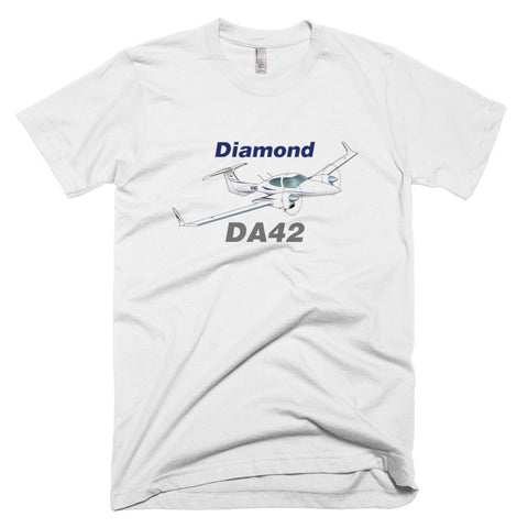 Diamond DA-42 (Blue) Airplane T-shirt - Personalized with N#