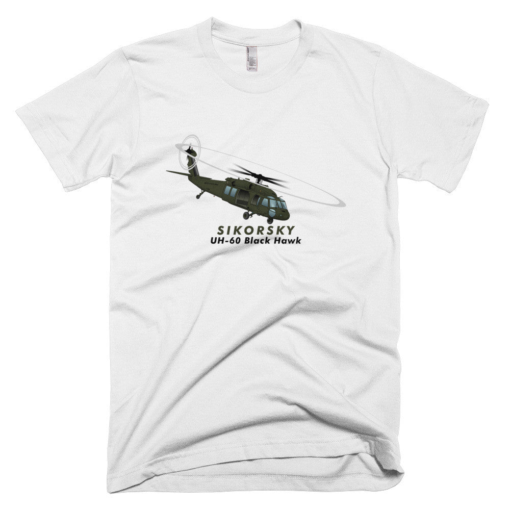 Sikorsky UH-60 Black Hawk Airplane T-shirt - Personalized with N#
