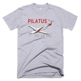 Pilatus PC-12 NG (Red/Black) Airplane T-shirt - Personalized with Your N#