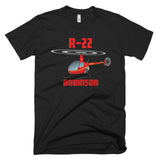Robinson R22 (Red) Helicopter T-shirt - Personalized with Your N#