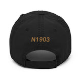 Airplane Embroidered Distressed Cap (AIR35JJ210A-YB1) - Personalized with Your N#