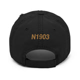 Airplane Embroidered Distressed Cap (AIRIF33FD114A-BG1) - Personalized with Your N#