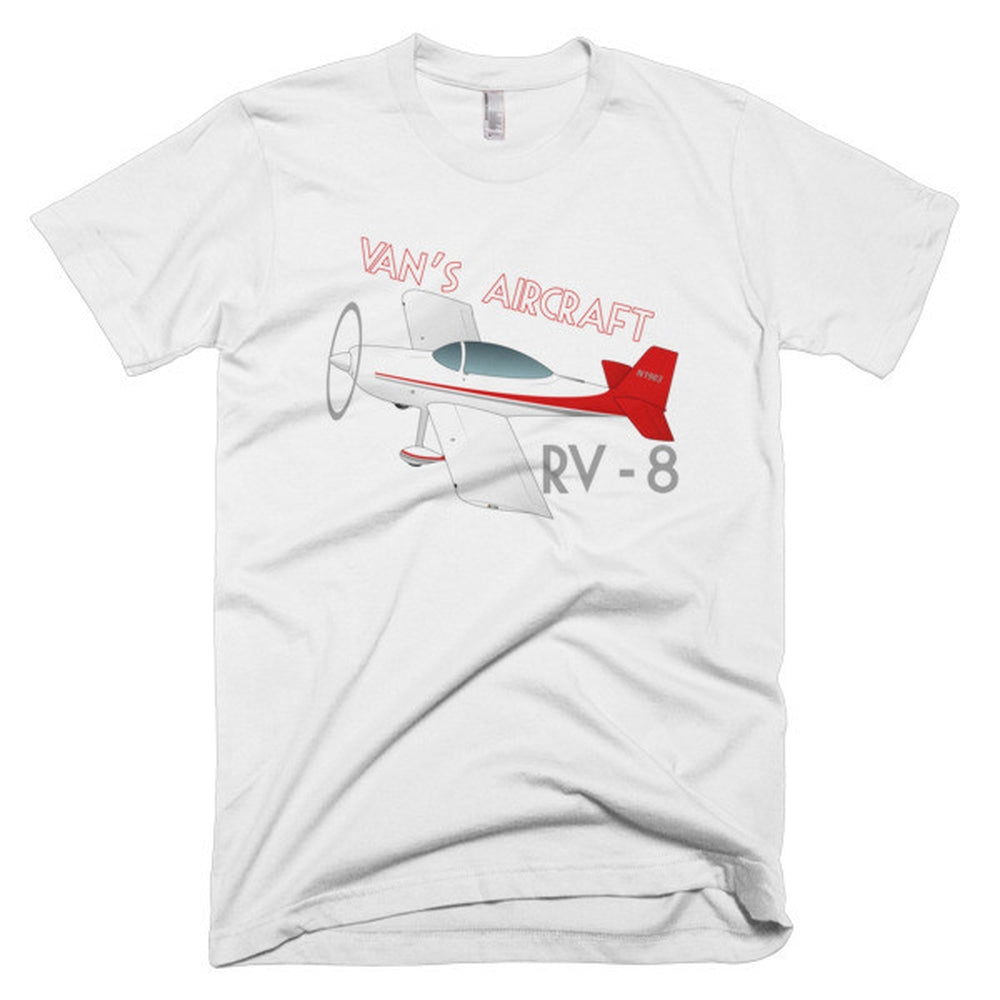 Van's Aircraft RV-8 (RV8) Airplane T-shirt - Personalized with Your N#