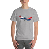 Airplane Custom T-Shirt AIR35JJ182-BR3 - Personalized with your N#