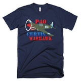 Curtis P-40 Warhawk Airplane T-shirt- Personalized with N#
