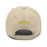 Airplane Embroidered Distressed Cap (AIR35JJ177-Y1) - Personalized with Your N#