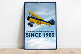 Looking Down on People Metal HD Airplane Sign - CWTRAVELAIR-YB1